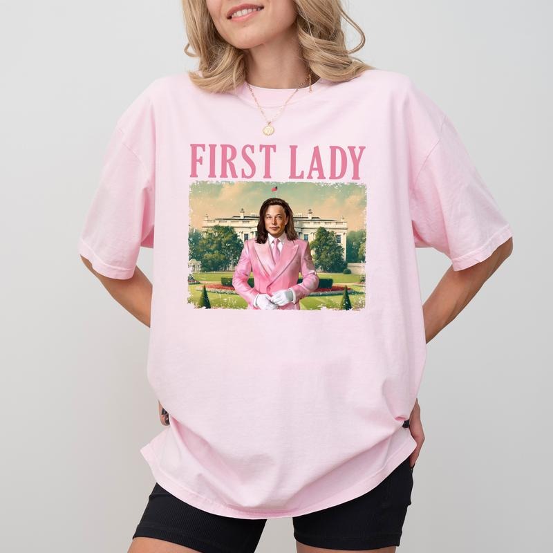 Vintage First Lady Comfort Colors, Sarcastic First Lady Graphic Tee, Funny Women Unhinged Tees, Feminine Energy T-shirt...