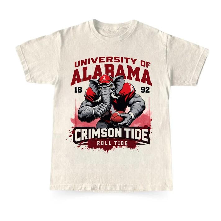 Vintage Football Alabama Crimson Tide Cotton T-Shirt Unisex Design Hoodie, Sweatshirt | HypeCrazeTee.com