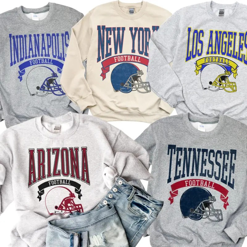 Vintage Football Team Sweatshirts Hometown Vintage Pullovers Football Hometown Sports Sweatshirts T-Shirts, Hoodie
