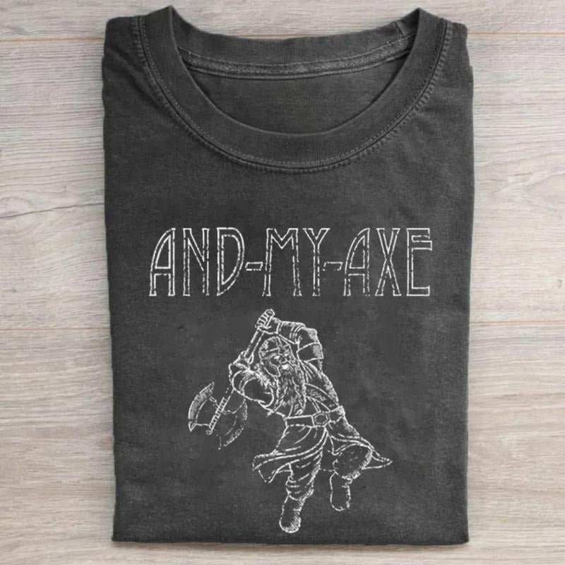 Vintage Gimli And My Axe Graphic Tee - The Lord of The Rings Movie Shirt - LOTR - The Hobbits - Middle Earth - Tolkien -...