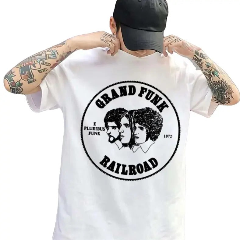 Vintage Grand Funk Railroad Band 1972 Cotton White  Shirt Hoodie, Sweatshirt | HypeCrazeTee.com