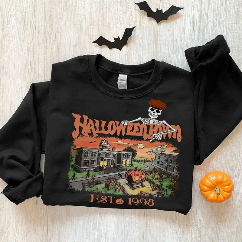 Vintage Halloweentown Sweatshirt, HalloweenTown 1998 Sweatshirt, Halloween Party, Halloween Town Fall Sweatshirt, Fall...