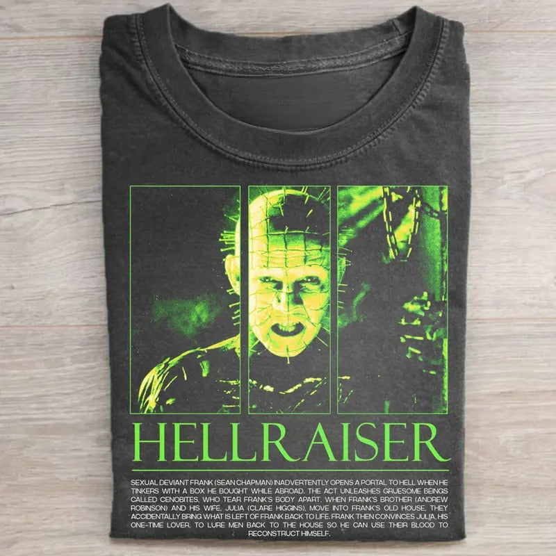 Vintage Hellraiser Movie Graphic Tee - Horror Movie Shirt - Pinhead Shirt -  The Hell Priest Tee