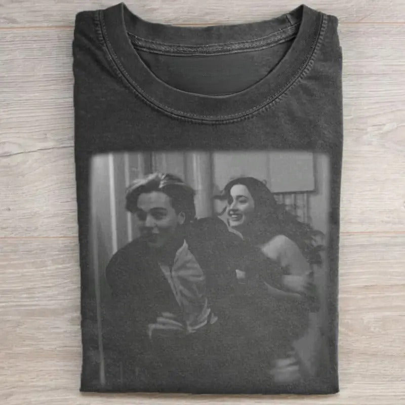 Vintage Jack Dawson and Rose Dewitt Bukater Runaway Graphic Tee - Titanic Movie Shirt - Iconic Movie Scene Shirt -...