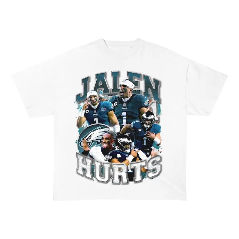 Vintage Jalen Hurts Shirt - Football T Shirt | Vintage Tee Graphic T-Shirt Sweatshirt Hoodie | Sport Tee