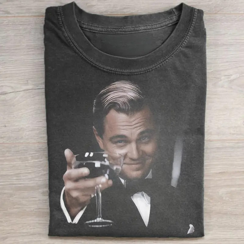 Vintage Jay Gatsby Cheering Graphic Tee - The Great Gatsby Movie Shirt - Romantic Movie Scenes Shirt - Iconic Movie Scene...