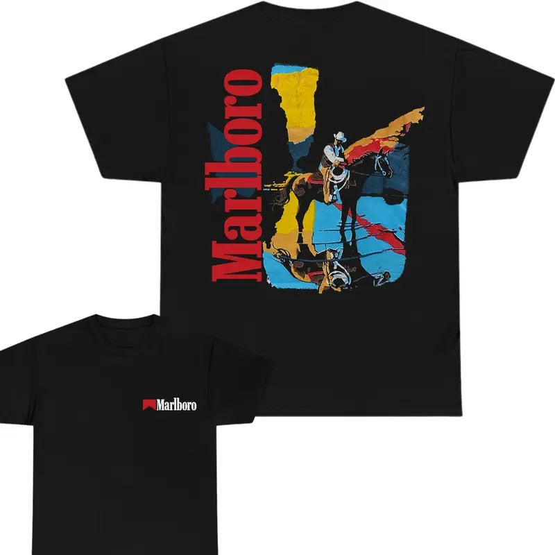 Vintage Marlboro 80s Marlboro Cowboy T-Shirt, Marlboro Cowboy Shirt, Marlboro Merch, Marlboro Tee, Unisex T-Shirt Hoodie,...