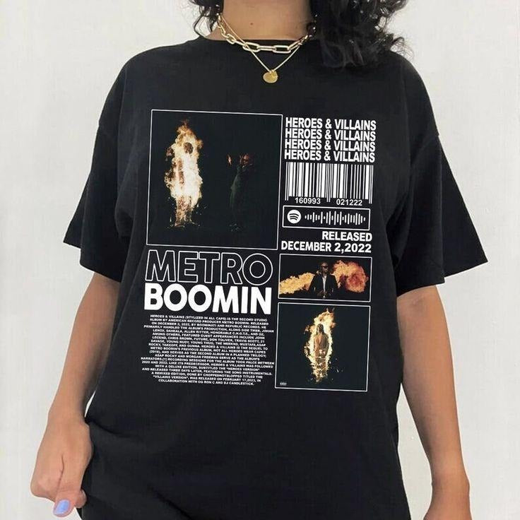 Vintage Metro Boomin T-Shirt, Metro Boomin Retro 90s Gift For Fan, Gift Women and Men T shirt, Metro Boomin Graphic Tee...