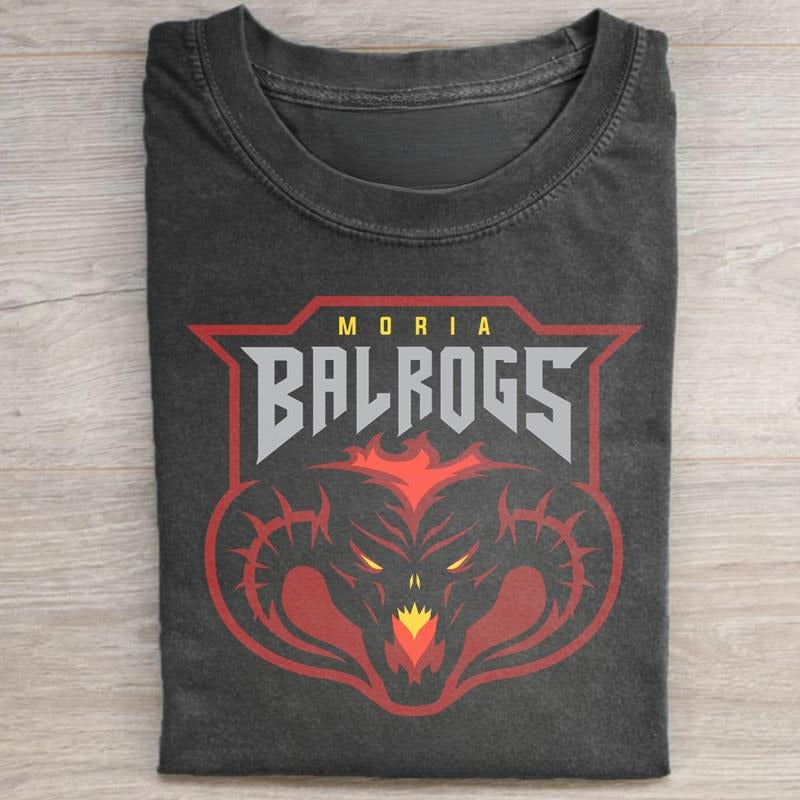 Vintage Moria Balrogs Graphic Tee - The Lord of The Rings Movie Shirt - LOTR Shirt - Fantasy Rings Tee - Middle Earth -...
