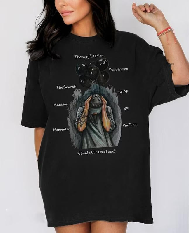 Vintage NF Rapper T-Shirt, Hope Album T-Shirt, NF Hope Shirt, NF Tour Shirt, 90s Bootleg Tee, Rapper Fan Shirt Hoodie,...