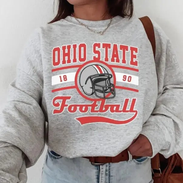 Vintage Ohio State Football Sweatshirt Ohio State University Football Sweatshirt T-Shirts, Hoodie | HypeCrazeTee.com