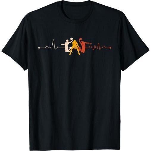 Vintage Retro Basketball-Player Gift Heartbeat Basketball T-Shirt Made in USA Hoodie, Sweatshirt | HypeCrazeTee.com