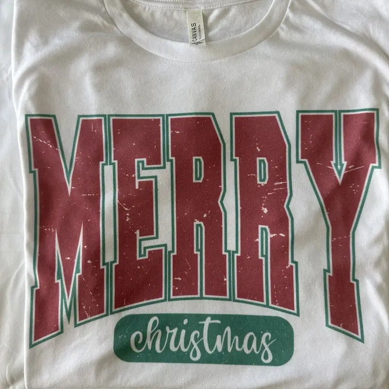 Vintage Retro Merry Christmas T Shirt White T Shirt Christmas Hoodie, Sweatshirt | HypeCrazeTee.com