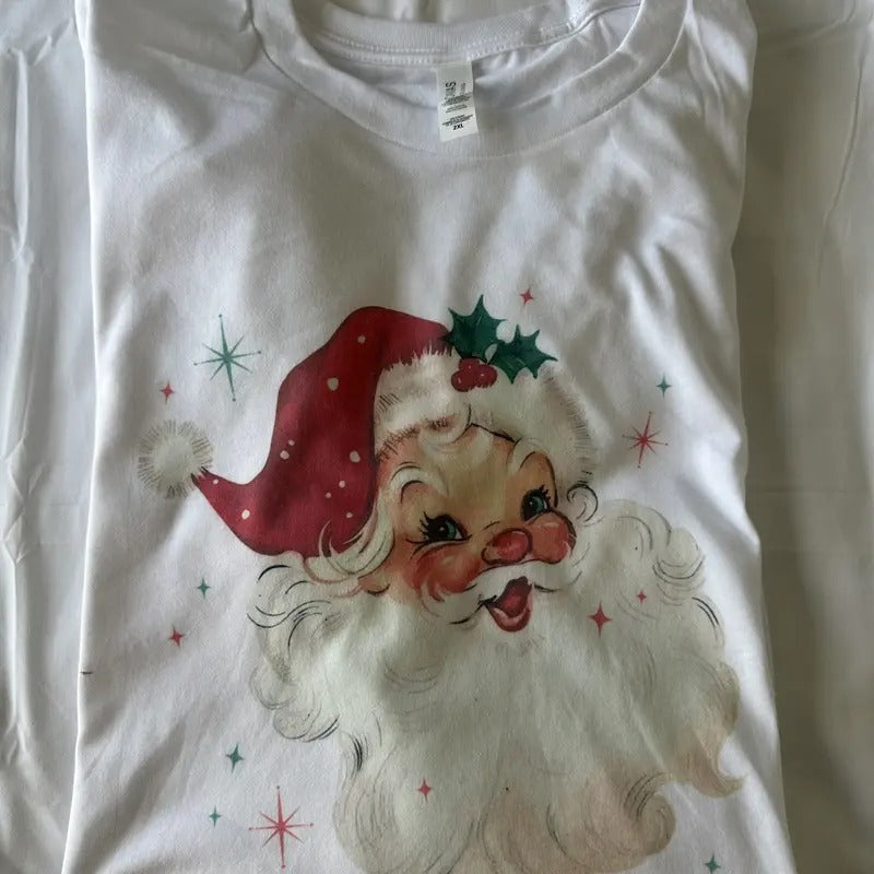 Vintage Retro Santa White T-Shirts, Hoodie, Sweatshirt