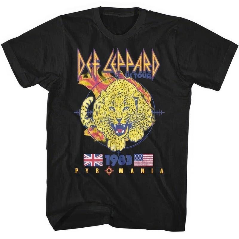 Vintage Rock Band Def Leppard Pyromania US Tour 1983  T-Shirt Hoodie, Sweatshirt | HypeCrazeTee.com