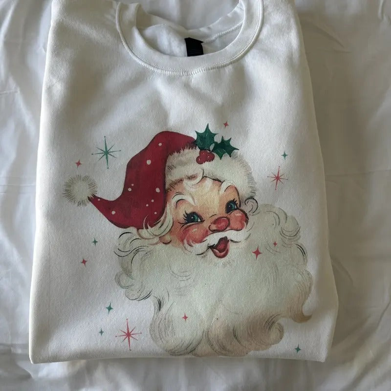 Vintage Santa Christmas Sweatshirt Vintage Comfy Christmas Sweatshirt Santa T-Shirts, Hoodie | HypeCrazeTee.com