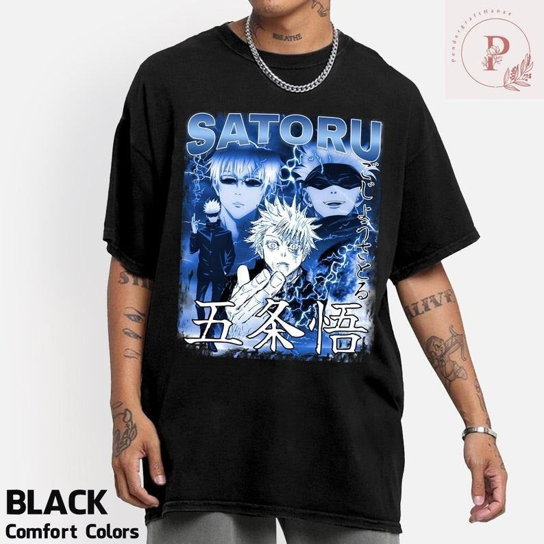 Vintage Satoru Gojo Shirt, Gojo Anime Shirt, Anime Manga Shirt, Anime Lovers Shirt Hoodie, Sweatshirt | HypeCrazeTee.com