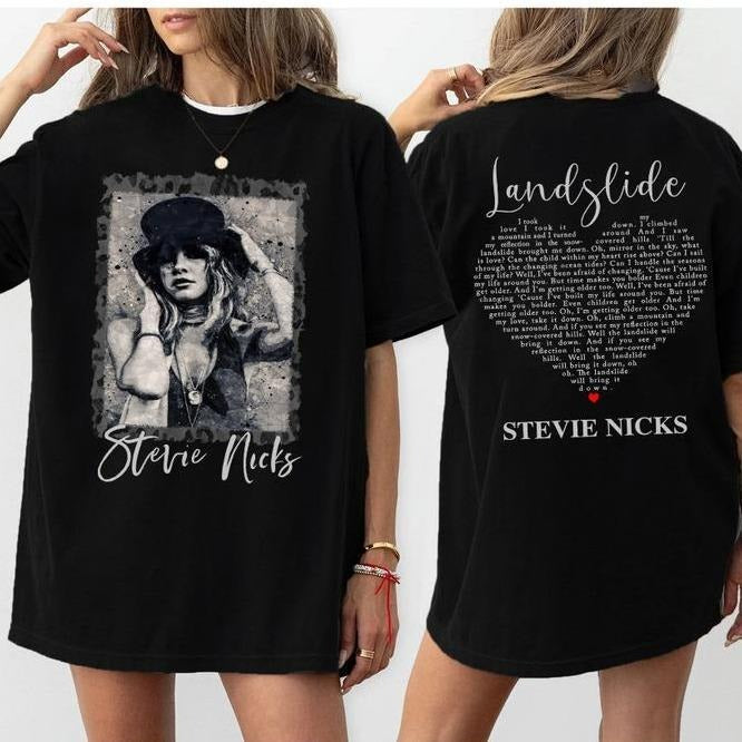 Vintage Stevie Nicks  2 Side Unisex Tshirt Hollywood, Don't Be A Lady Be A Legend Shirt, Retro 90s Stevie Nick Tour...