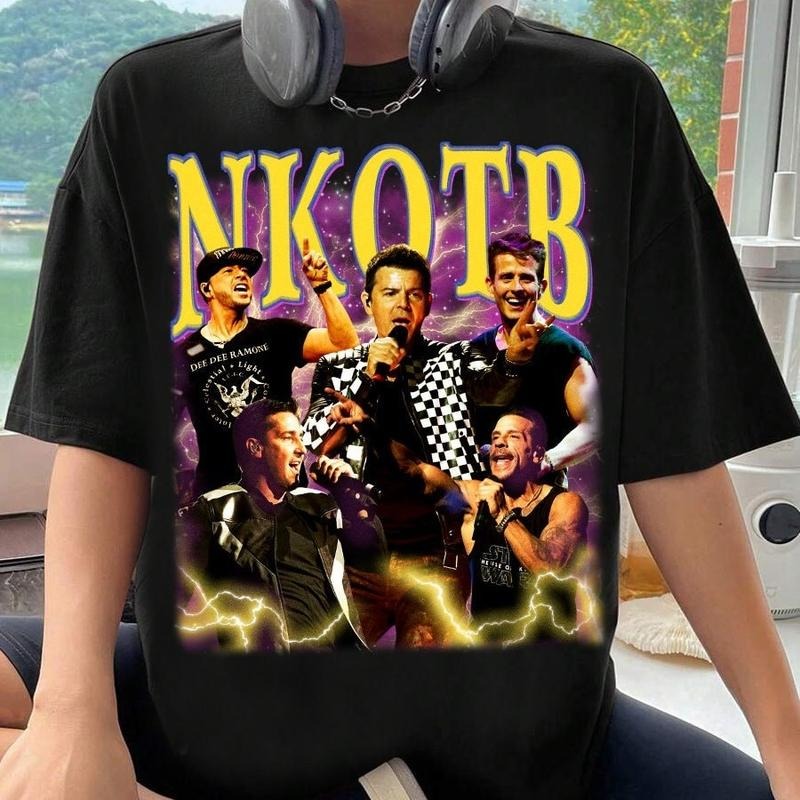 Vintage Style Nkotb Bootleg T Shirt, New Kids On The Block Shirt, Classic Rock Concert Tee, Nkotb 2024 Concert Tshirt,...