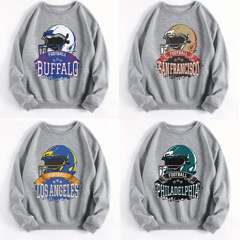Vintage Style Sweatshirt for All Football Teams, Unisex Cotton T-Shirts, Hoodie | HypeCrazeTee.com