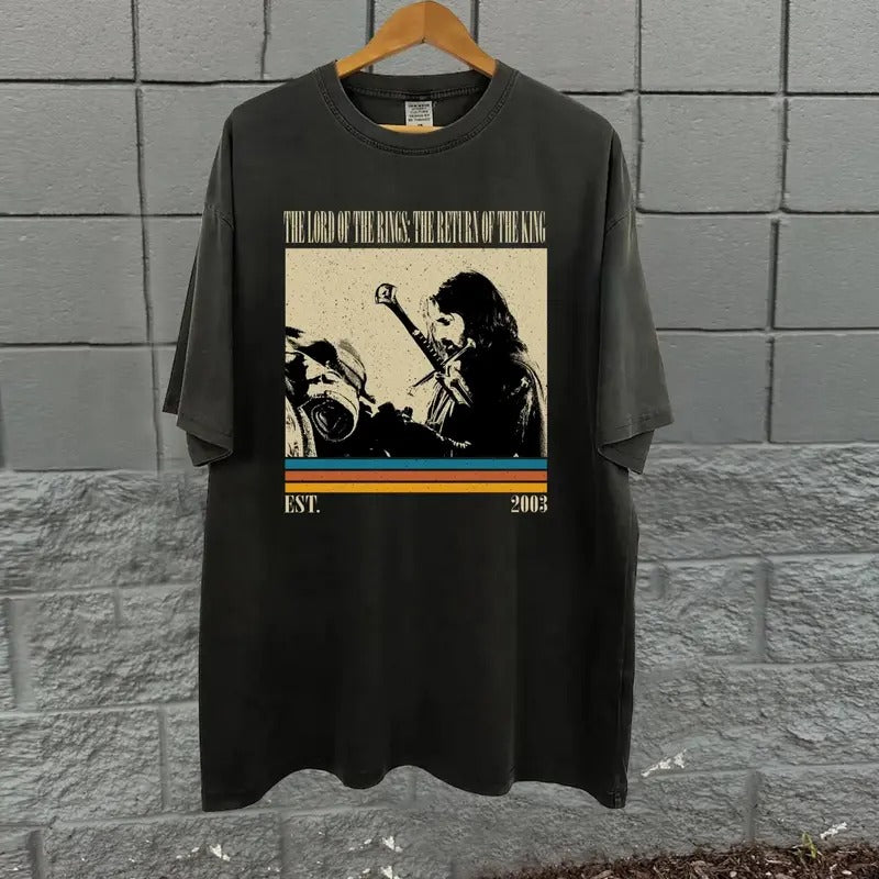Vintage The Lord of The Rings Movie Graphic Tee - The Return of The King Shirt - Frodo Baggins - Éomer - Gandalf - Aragorn