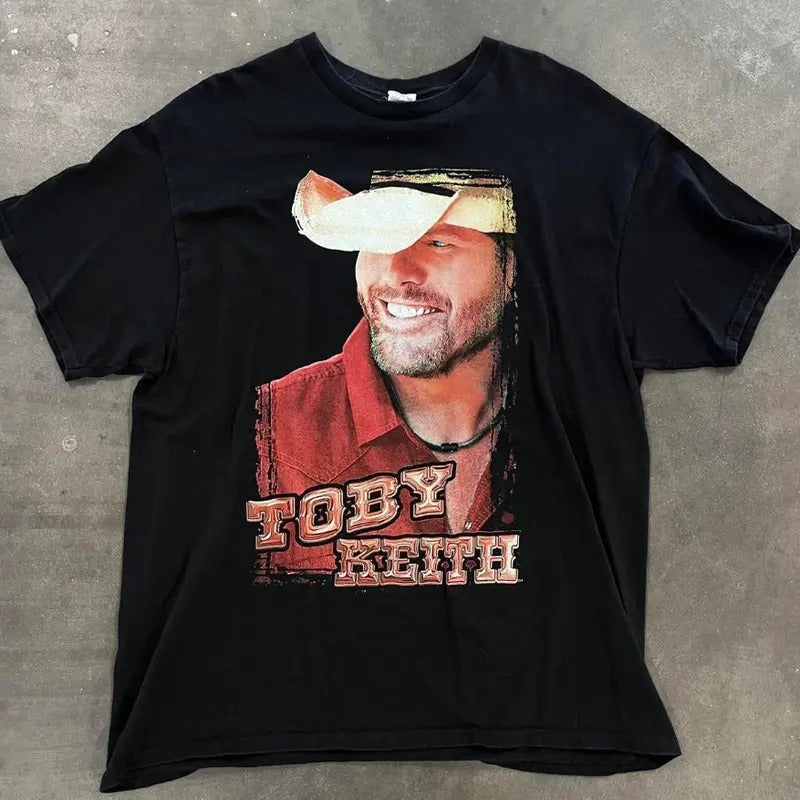 Vintage Toby Keith band tee tshirt Toby Keith shirt Classic Cotton Fabric Menswear Hoodie, Sweatshirt | HypeCrazeTee.com