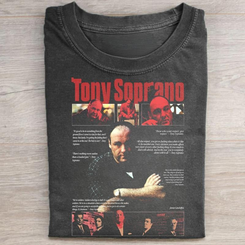 Vintage Tony Soprano Graphic Tee - The Sopranos Movie Shirt - Tony Soprano Quotes Tee -  Iconic Mafia Gang Shirt - James...
