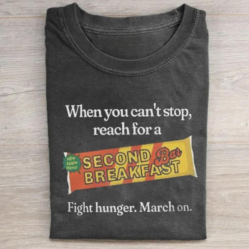 Vintage When You Can't Stop Reach for a Second Breakfast Bar Graphic Tee - The Lord of The Rings Movie Shirt - LOTR -...