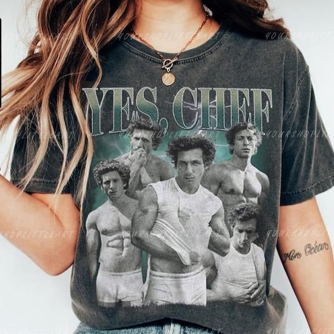 Vintage Yes Chef Comfort Colors T-Shirt- The Bear Shirt- Jeremy Allen White shirt, Yes Chef Jeremy Vintage Shirt...