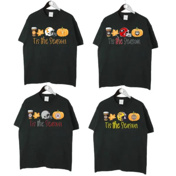 Vintage the Season NCAA All Teams Football NCAA Black T-Shirt Hoodie, Sweatshirt | HypeCrazeTee.com