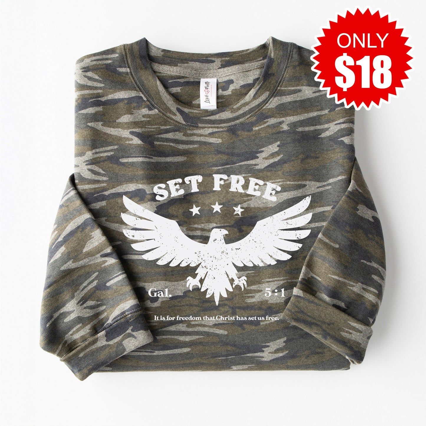Set Free Bird Sweatshirt - Vintage Camo - 18