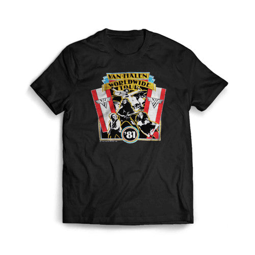 Vintage 1981 Van Halen Concert Tour Men's T-Shirt Tee