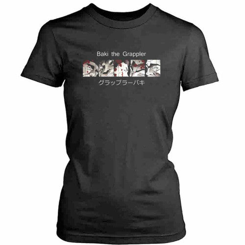 Vintage Baki Grappler Baki Hanma Anime Bakii The Grrappler Womens T-Shirt Tee