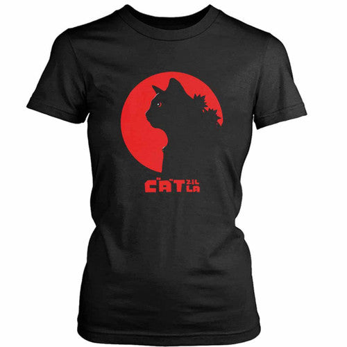 Vintage Catzilla Sunset Kong Team Vs Godzilla Women's T-Shirt Tee