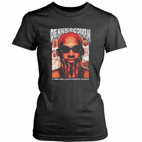 Vintage Dennis Rodman Face Womens T-Shirt Tee
