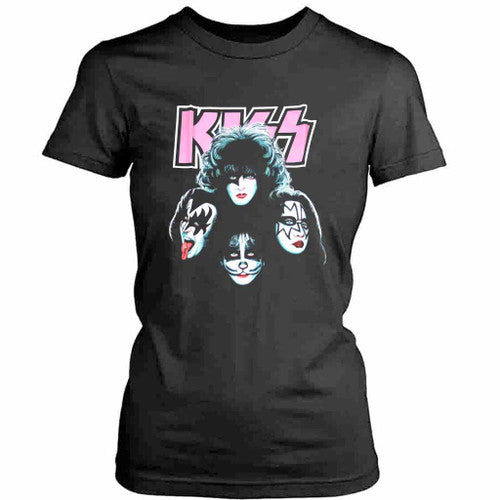 Vintage Kiss Band Graphic Rock Heavy Metal Womens T-Shirt Tee