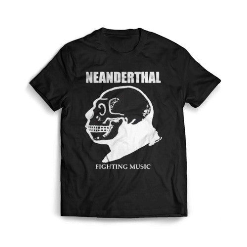 Vintage Rock Neanderthal Heavy Metal Band Graphic Weird Men's T-Shirt Tee