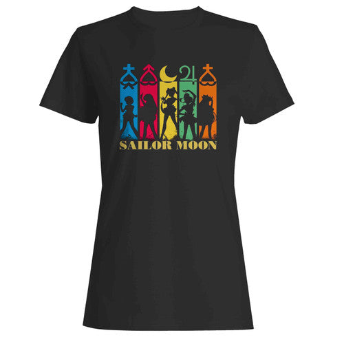 Vintage Sailor Moon All Face Anime Women's T-Shirt Tee