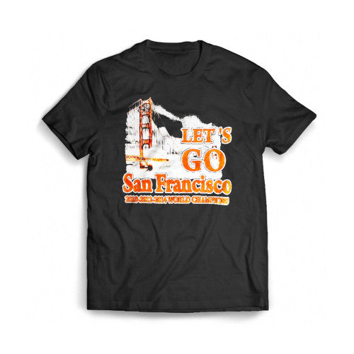 Vintage San Francisco Baseball Lets Go Champs Mens T-Shirt Tee