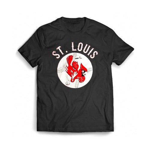 Vintage St Louis Baseball Mascot 90s Mens T-Shirt Tee