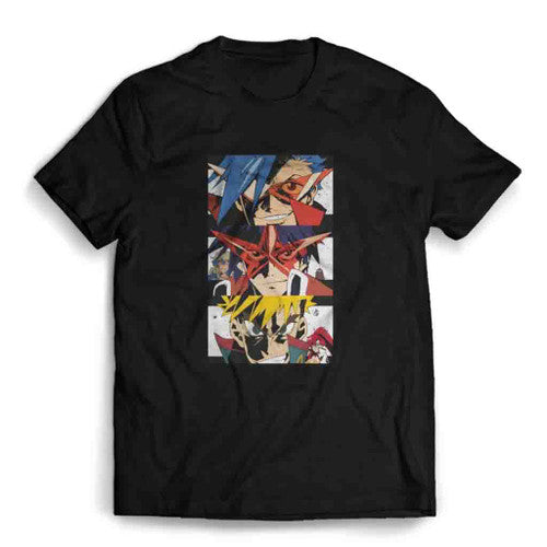 Vintage Style Gurren Lagann Anime Kamina Simon Gurren Lagann Yoko Mens T-Shirt Tee