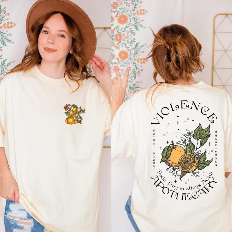 Violence Apothecary Shirt, Gift for Book Lover, Fourth Wing Shirt, Dragon Rider, ALC1051 Hoodie, Sweatshirt