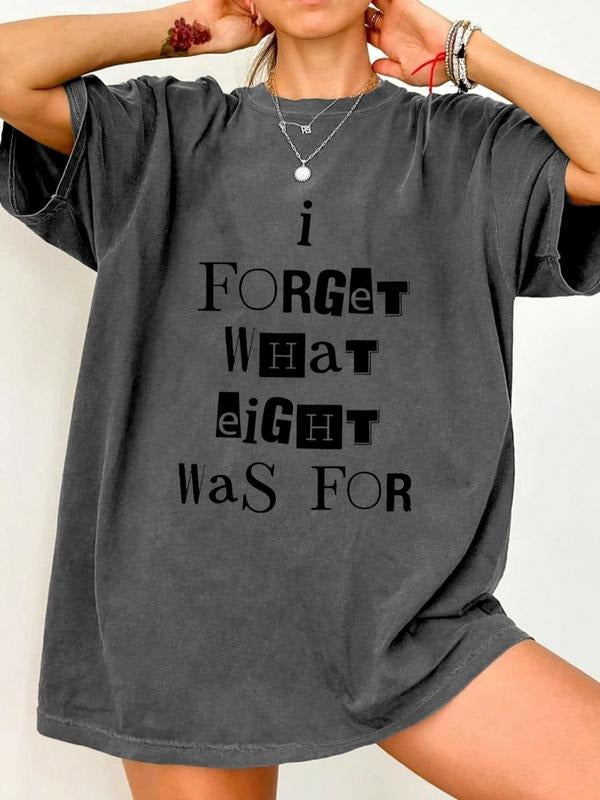 Violent Lady Lyrics I Forgot What 8 Is T-Shirt, Music Fan Gift, Casual Daily Wear, Comfortable Fit, Women's Summer Top...