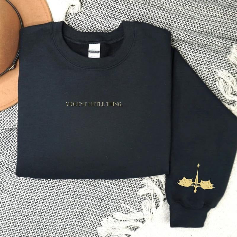 Violent Little Thing Fourth Wing Basgiath War Collage Dark Academia Xaden Riorson Iron Flame T-Shirts, Hoodie, Sweatshirt
