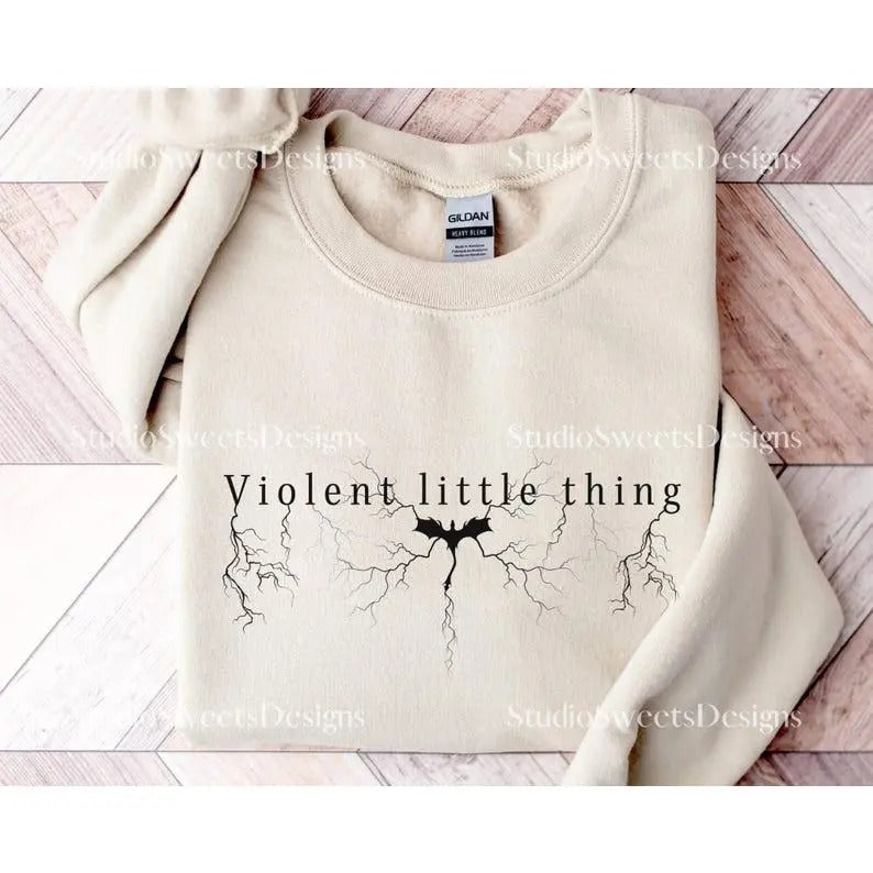 Violent Little Thing Sweatshirt, Fourth Wing Series Shirt, Bookish Gift, Book Lover, Onyx Storm, Fantasy Bookish Gift,...