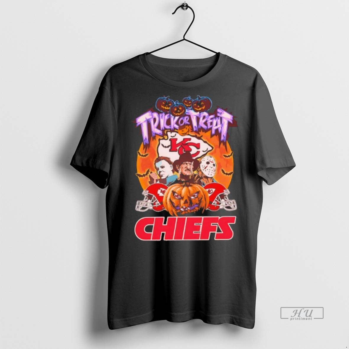 Viral Horror Characters Kansas City Chiefs Trick Or Treat Halloween Tee Shirt Sweater