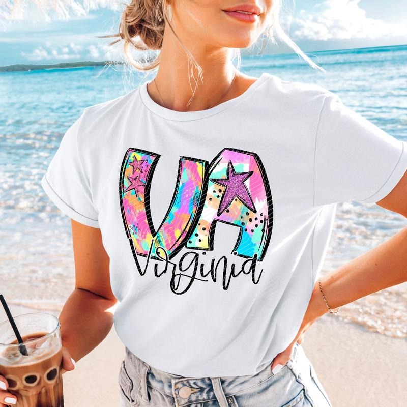 Virginia Neon Splash DTF Transfers - THIS IS NOT A SHIRT Hoodie, Sweatshirt | HypeCrazeTee.com