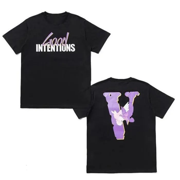 Vlone Nav X Doves Good Intentions Tee, V-Lone T-Shirt, Big V Letter V.Lone Shirt Hoodie, Sweatshirt | HypeCrazeTee.com