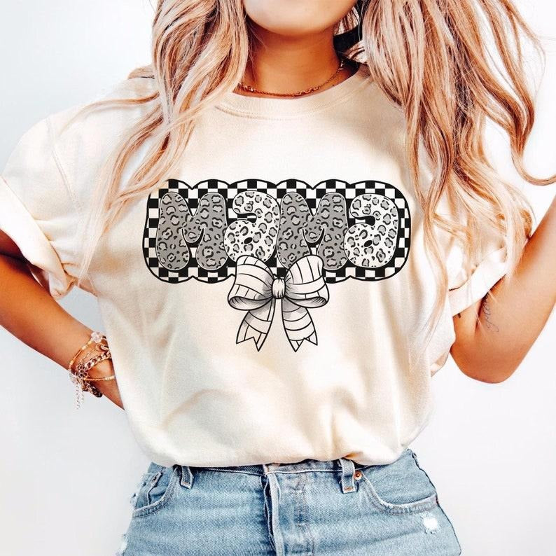 Volleyball Mama T-shirt, Coquette, Retro, Game Day Bow, Checker, Sports Hoodie, Sweatshirt | HypeCrazeTee.com