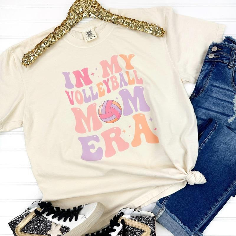 Volleyball Mom Era Comfort Colors T-Shirt Hoodie, Sweatshirt | HypeCrazeTee.com